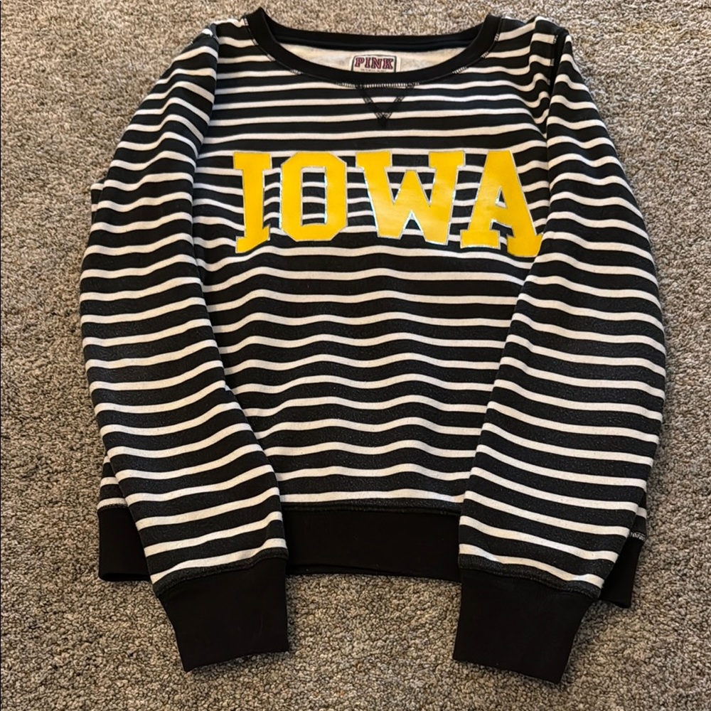 Victorias Secret Pink Iowa Hawkeyes Collegiate Crewneck Sweatshirt small